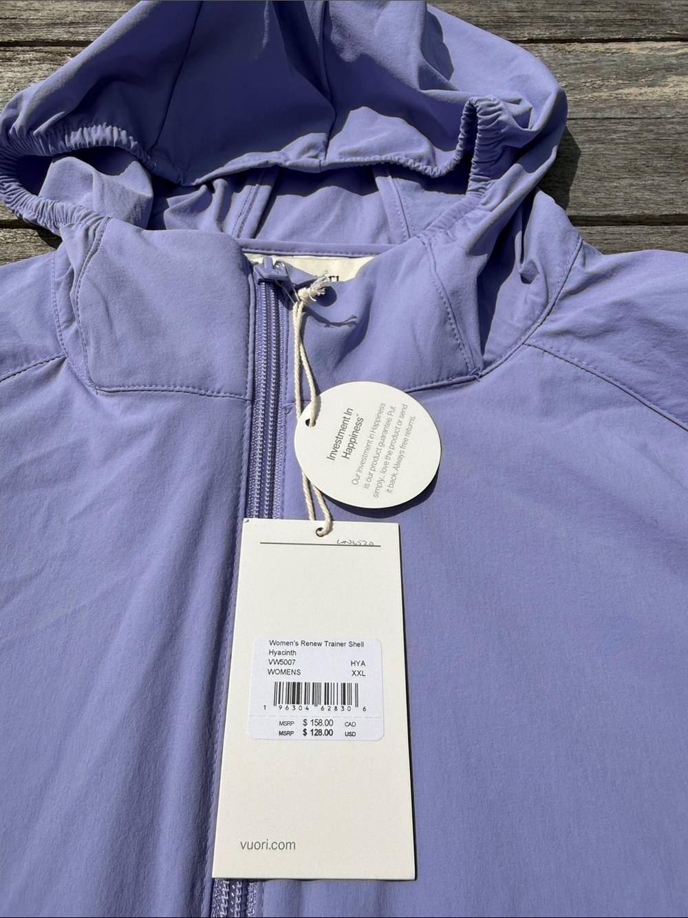 VUORI Women's Renew Trainer Shell hyacinth purple size XXL jacket NWT - Picture 4 of 6